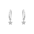 Silver earring with star