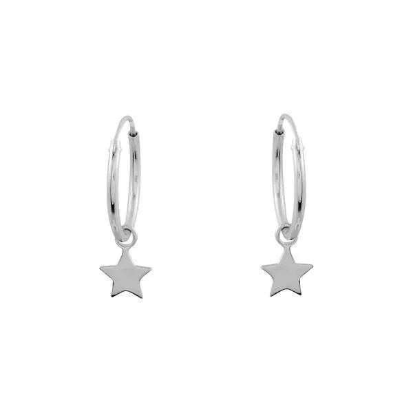 Silver earring with star